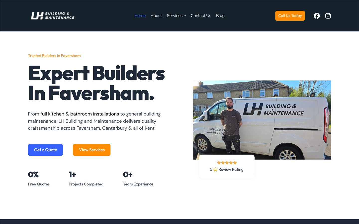Homepage of LH Building and Maintenance