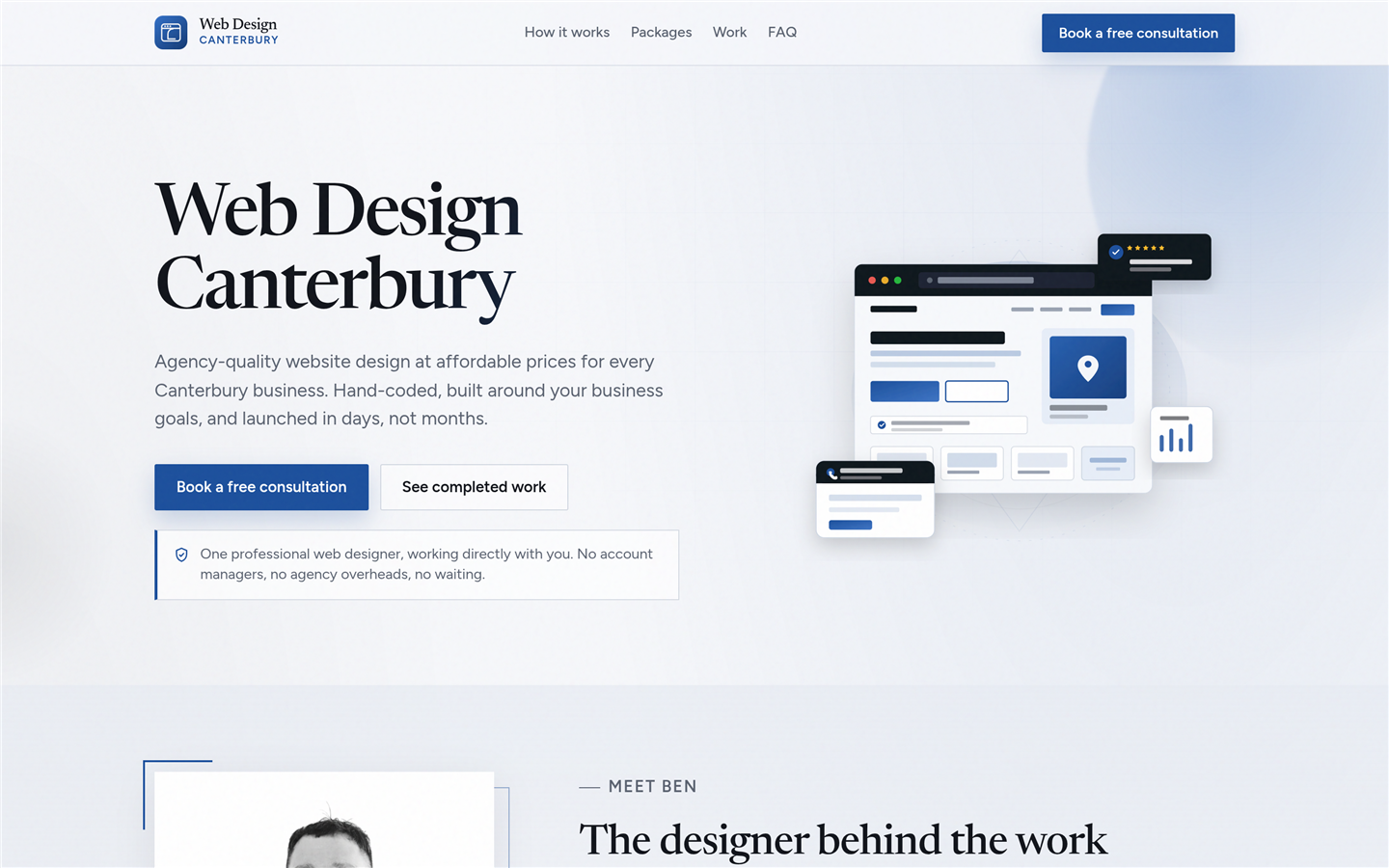Homepage of Web Design Canterbury
